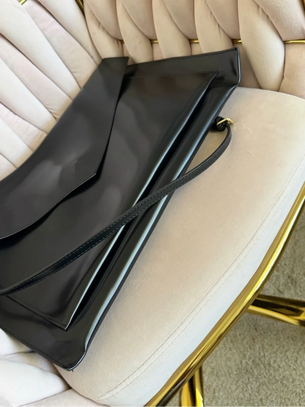 Glass Ladder & Co. The Hepburn Black Vegan Leather Laptop Bag / Document Holder